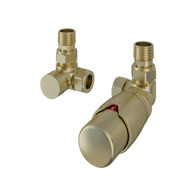 15mm Corner TRV and Lockshield Valve