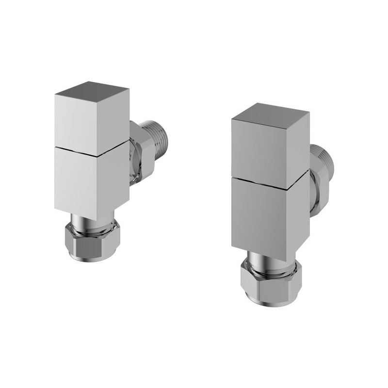 Angled Square Radiator Valves (pair)