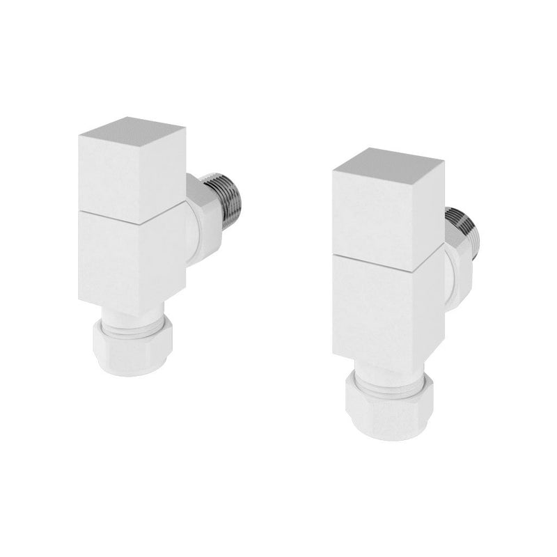 Angled Square Radiator Valves (pair)