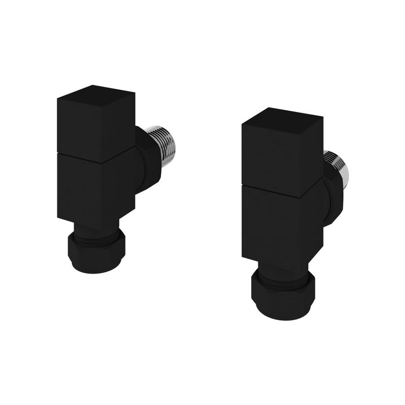 Angled Square Radiator Valves (pair)