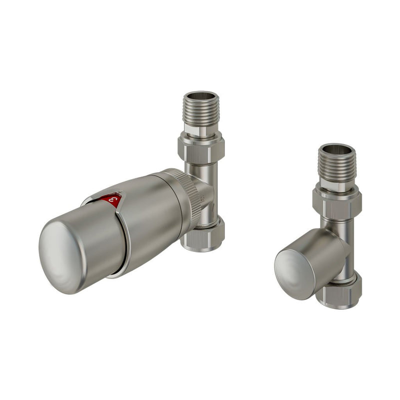 15mm Straight TRV and Lockshield Valve