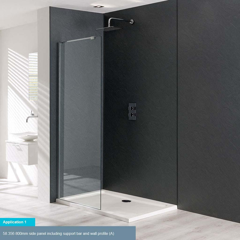 Valliant walkin 1000x1950 A inc support bar 8mm