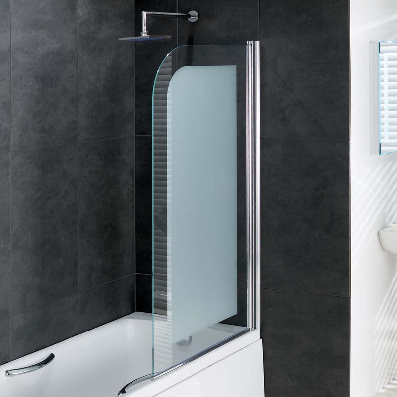 Volente 6mm hinge bath screen 850x1500 frosted