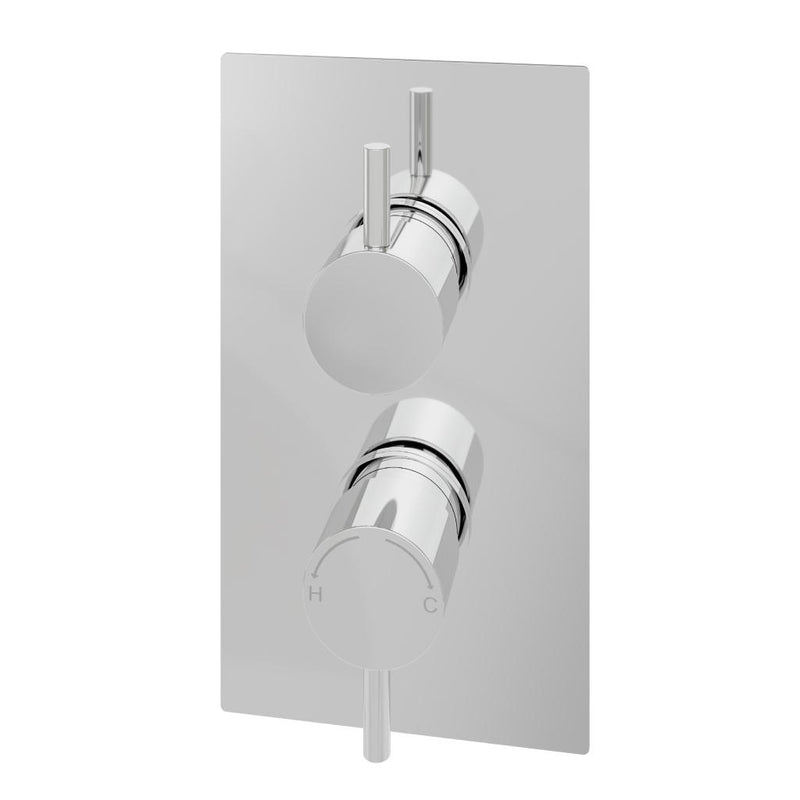Modern Round Thermostatic Two Way Concealed Shower Valve