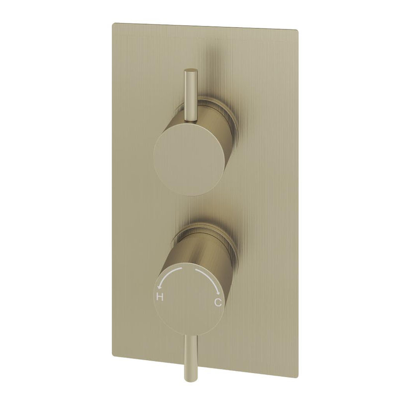 Modern Round Thermostatic Two Way Concealed Shower Valve