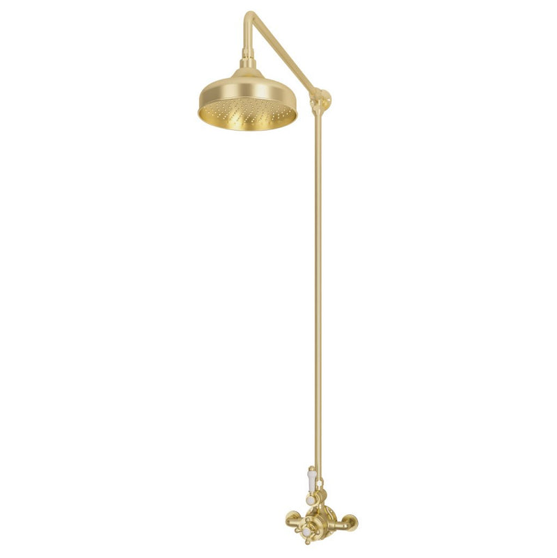Traditional Thermostatic exposed shower Valve with 8�� Rose Head