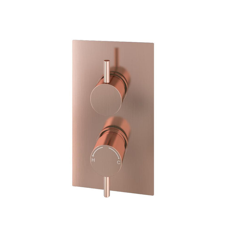 Modern Round Thermostatic Two Way Concealed Shower Valve
