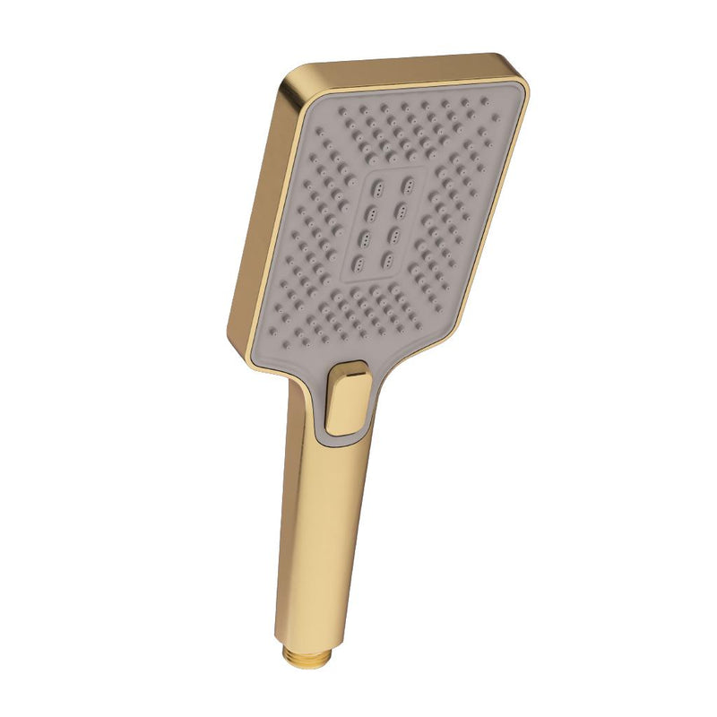 Modern square 3 function shower handset