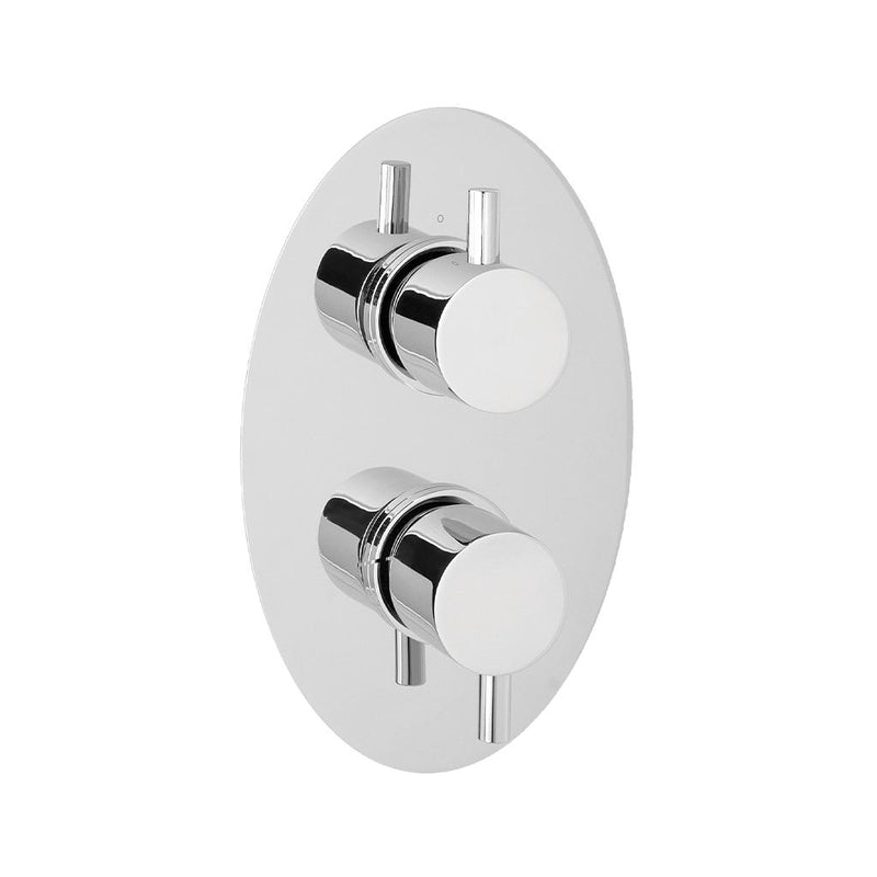 Oval twin plate round rings
