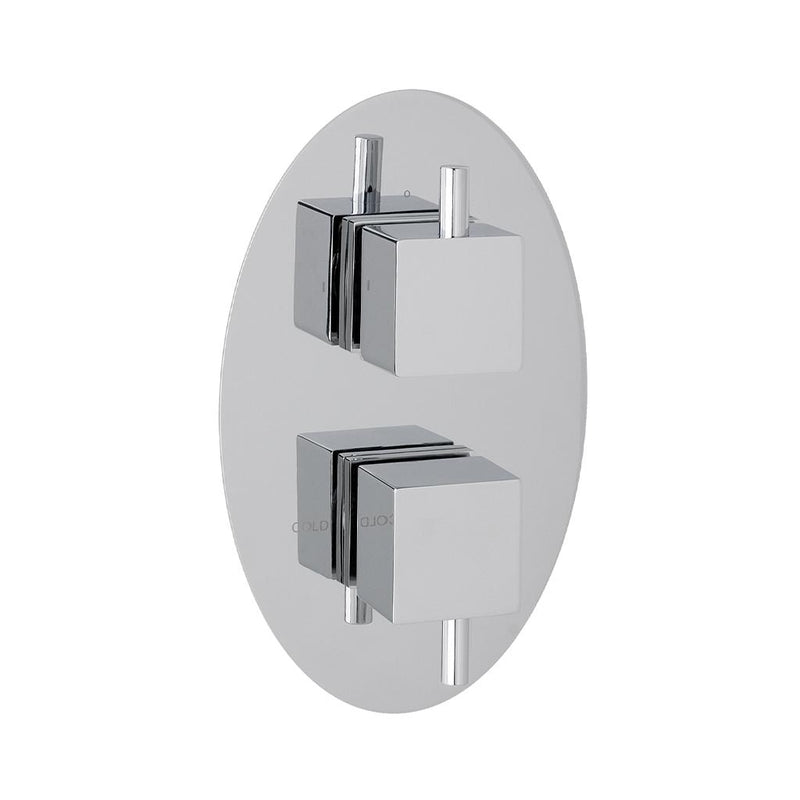 Oval twin plate square rings