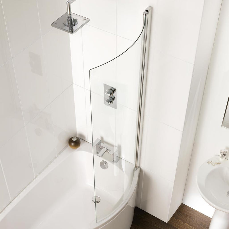 C Shape Shower Screen 6mm easy clean