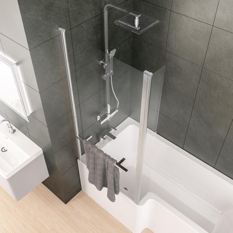 Beaufort L-Shape screen with towel rail