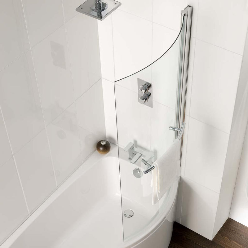 C shape screen with towel rail