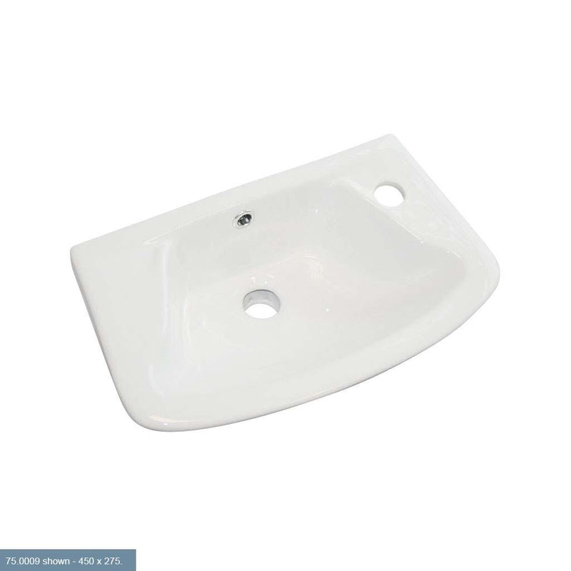 Loire 350 x 250 cloakroom basin 2TH