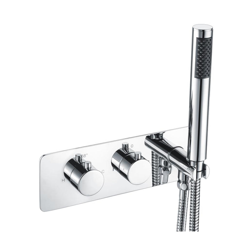 Round Horiz. Thermostatic shower valve inc kit