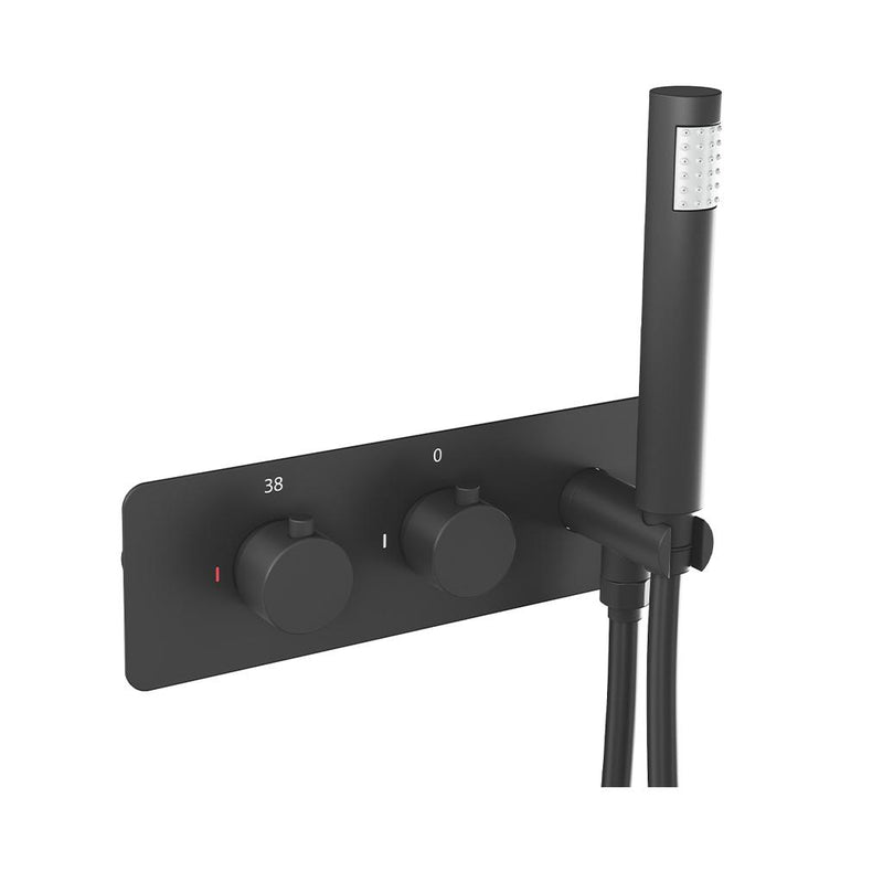 Round Horiz. Thermostatic shower valve inc kit