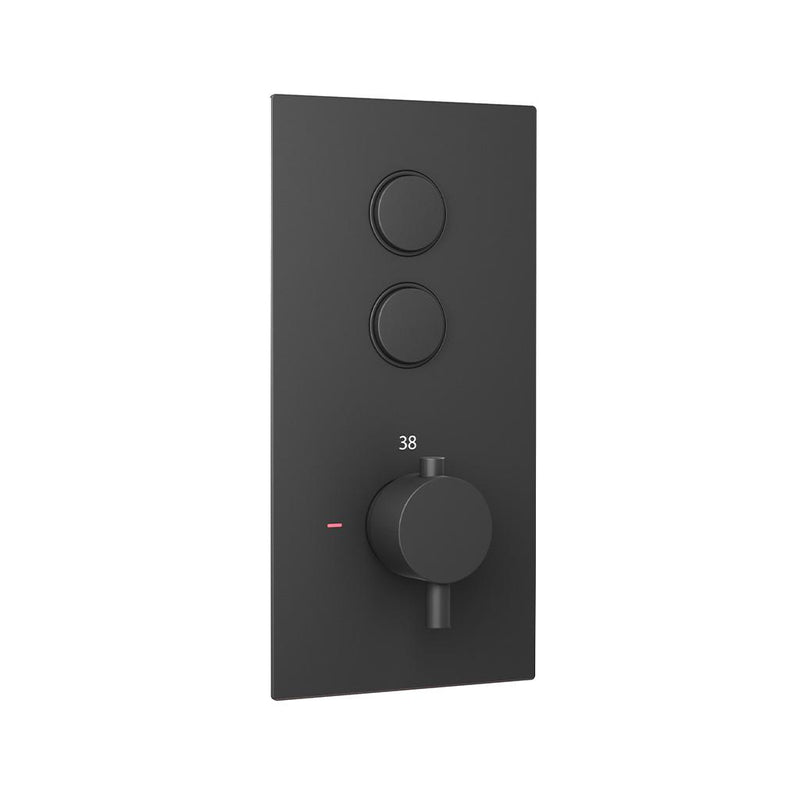 Round Concealed Ther.Double Push But.Shower Valve