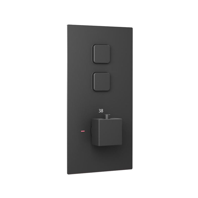 Square Concealed Ther.Double Push But.Shower Valve