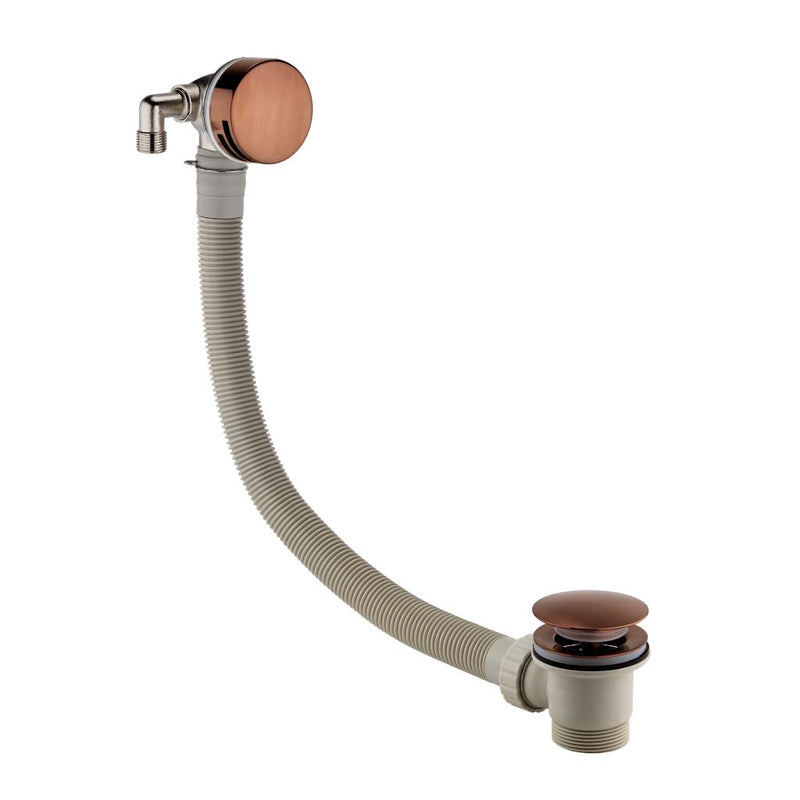 Bath Push Button waste with overflow filler