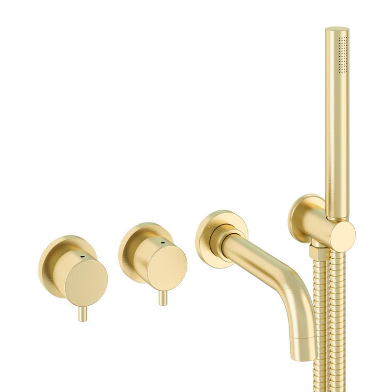 Meriden Wall Mounted 4 hole Bath Shower Mixer Set