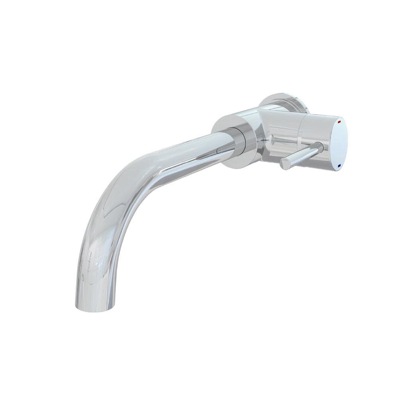 Meriden Wall mounted curving spout single lever side action basin mixer (NEW)