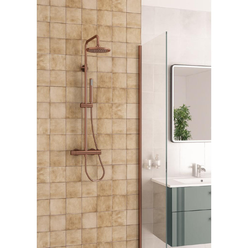 Meriden Round Telescopic shower set with bar Valve