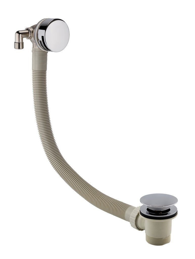 Bath Push Button waste with overflow filler