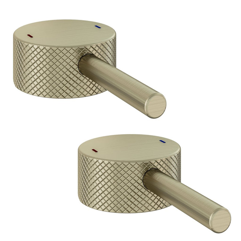 Meriden FULL knurling brass single handle with round lever for Freestanding Bath Tap