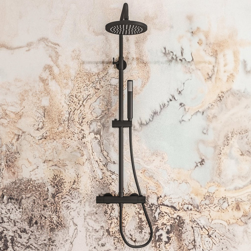 Meriden Round Telescopic shower set with bar Valve