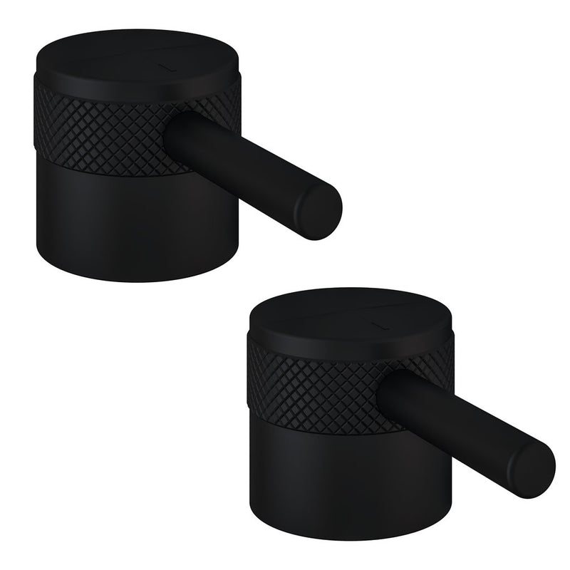 Meriden Half knurling brass PAIR handle with round lever for body two holes tap