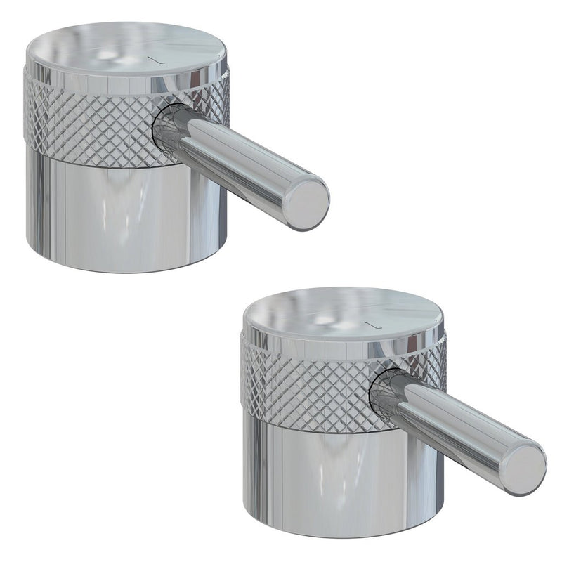 Meriden Half knurling brass PAIR handle with round lever for body two holes tap