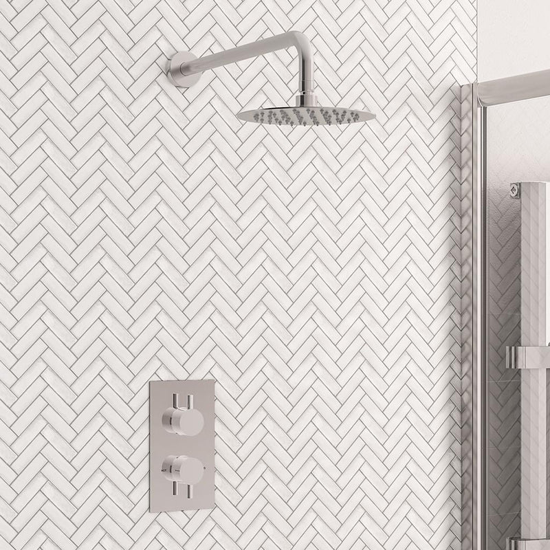 Concealed Valve,Round Shower Head&Round Shower Arm