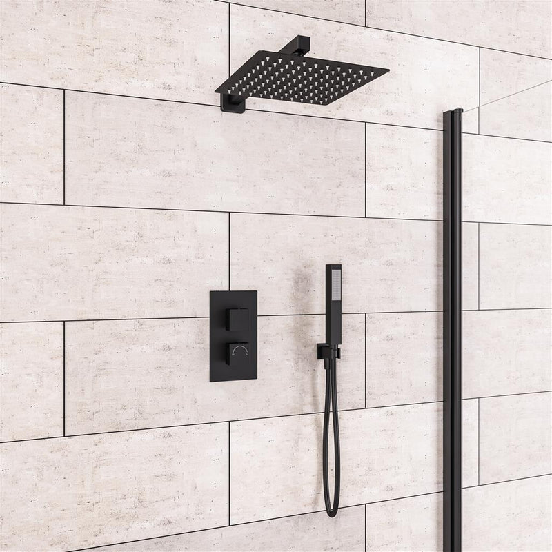 Square Shower Bundle Black